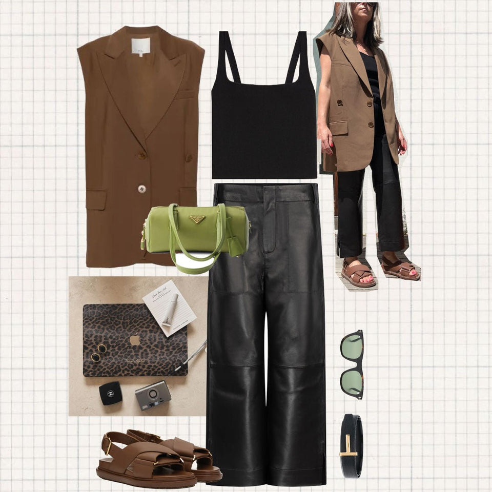 OS: WAYS TO WEAR WIDE LEG LEATHER PANT - OLIVIA SHEED