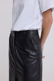A LINE LEATHER SKIRT - OLIVIA SHEED