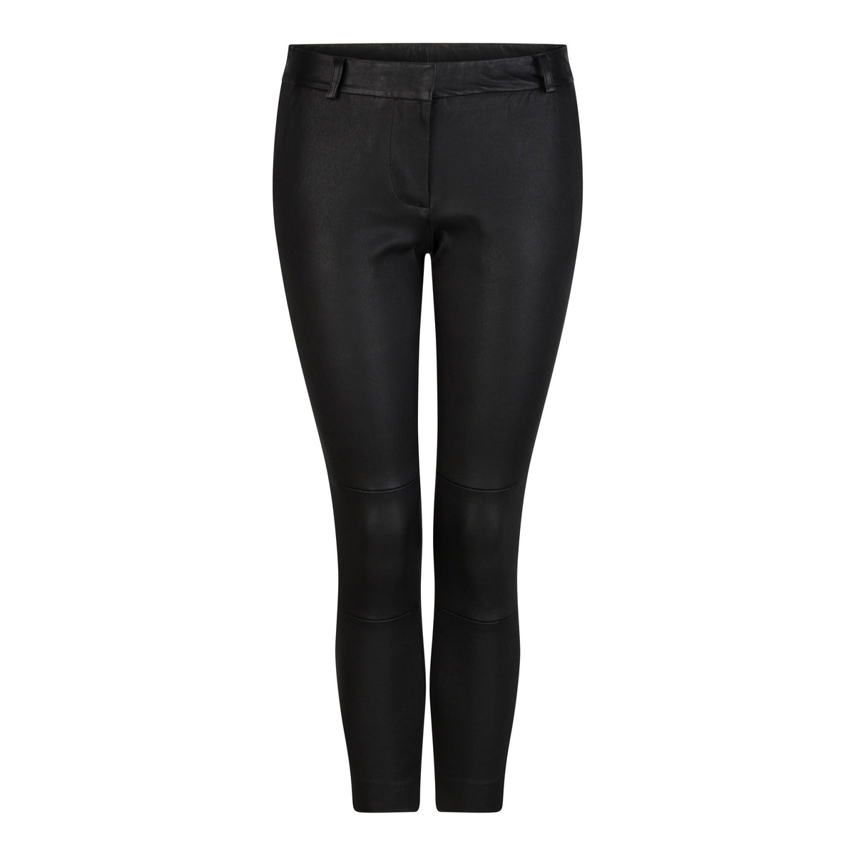 BLACK STRETCH LEATHER BOYFRIEND - OLIVIA SHEED