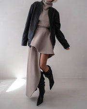 BOMBER LEATHER JACKET - OLIVIA SHEED