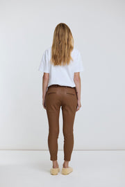 CAMEL STRETCH LEATHER BOYFRIEND - OLIVIA SHEED