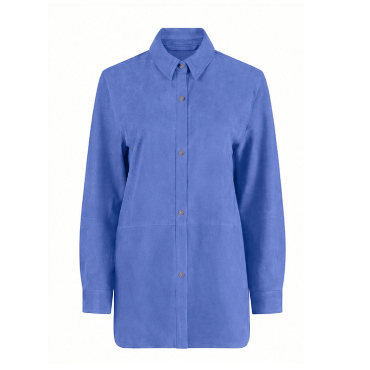 CORNFLOWER SUEDE SHIRT - OLIVIA SHEED