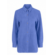 CORNFLOWER SUEDE SHIRT - OLIVIA SHEED