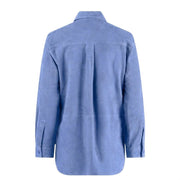 CORNFLOWER SUEDE SHIRT - OLIVIA SHEED