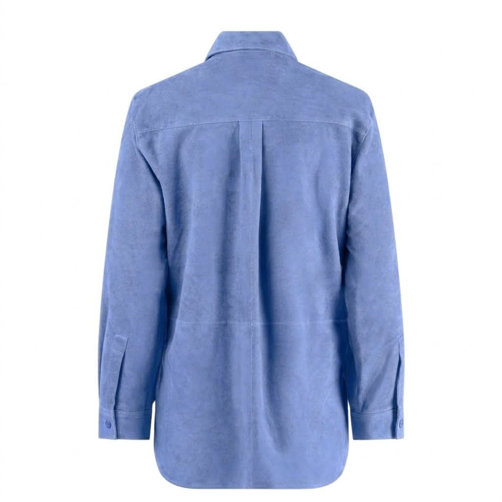 CORNFLOWER SUEDE SHIRT - OLIVIA SHEED
