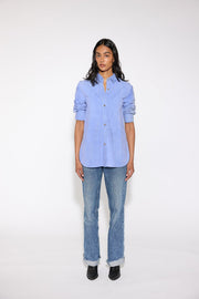 CORNFLOWER SUEDE SHIRT - OLIVIA SHEED