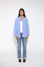 CORNFLOWER SUEDE SHIRT - OLIVIA SHEED