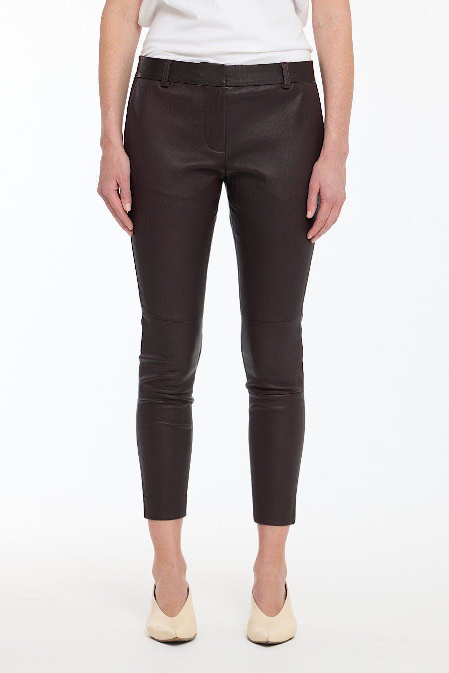 ESPRESSO STRETCH LEATHER BOYFRIEND - OLIVIA SHEED