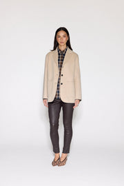 ESPRESSO STRETCH LEATHER BOYFRIEND - OLIVIA SHEED