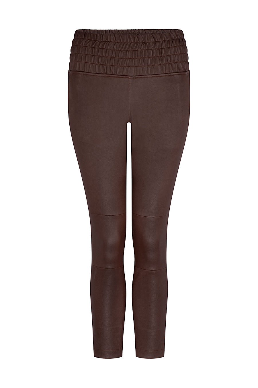 ESPRESSO STRETCH LEATHER JOGGER - OLIVIA SHEED