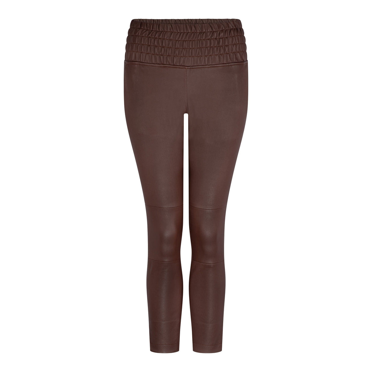 ESPRESSO STRETCH LEATHER JOGGER - OLIVIA SHEED