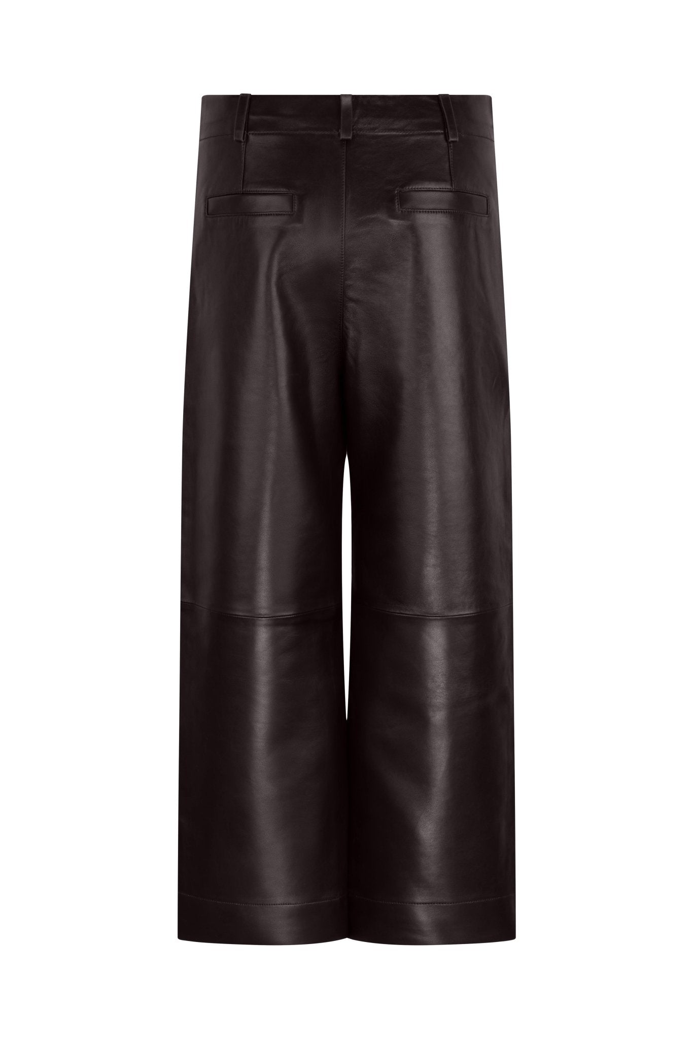 ESPRESSO WIDE LEG LEATHER PANT - OLIVIA SHEED
