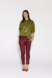 MULBERRY STRETCH LEATHER JOGGER - OLIVIA SHEED