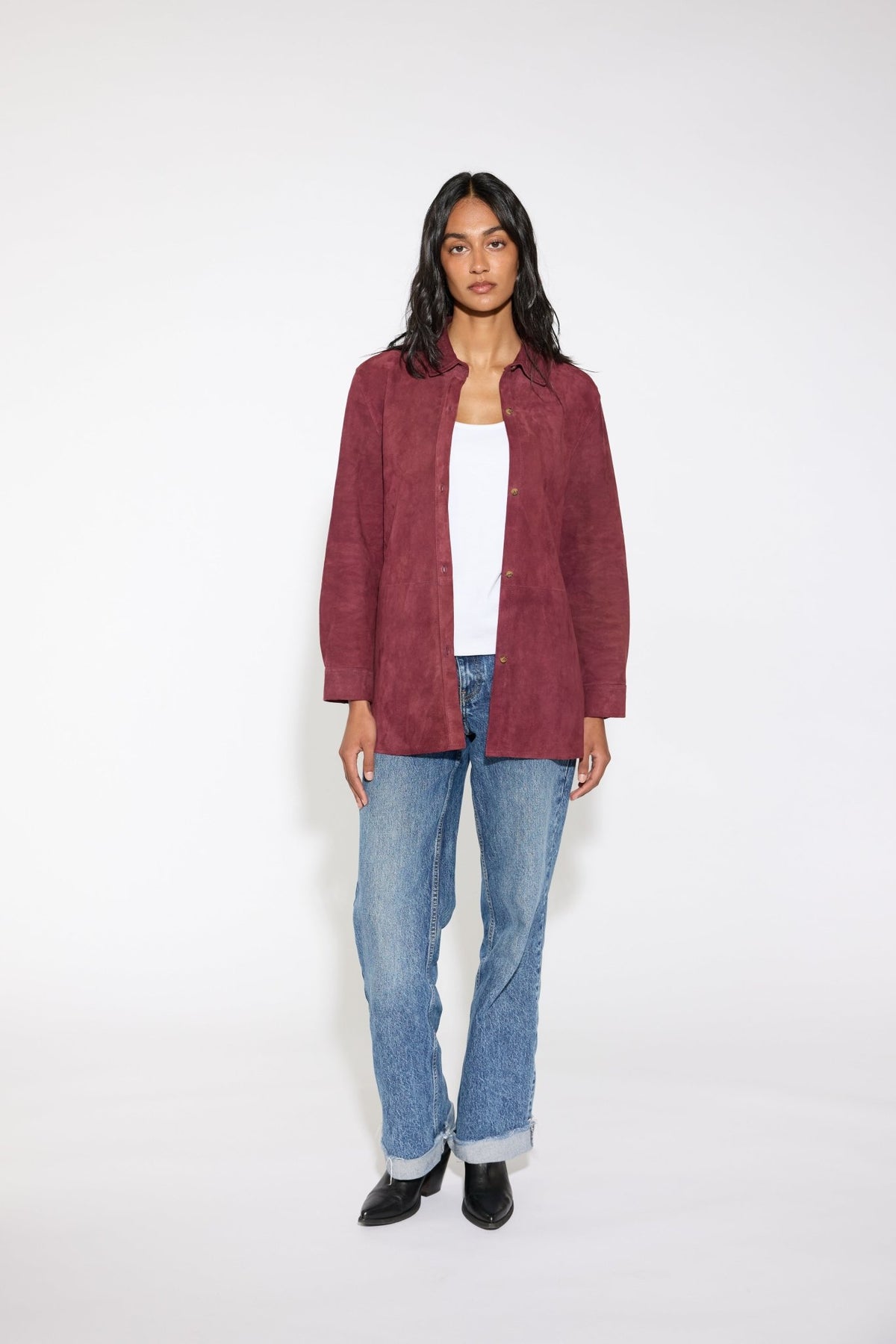 MULBERRY SUEDE SHIRT - OLIVIA SHEED