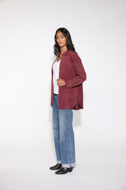 MULBERRY SUEDE SHIRT - OLIVIA SHEED