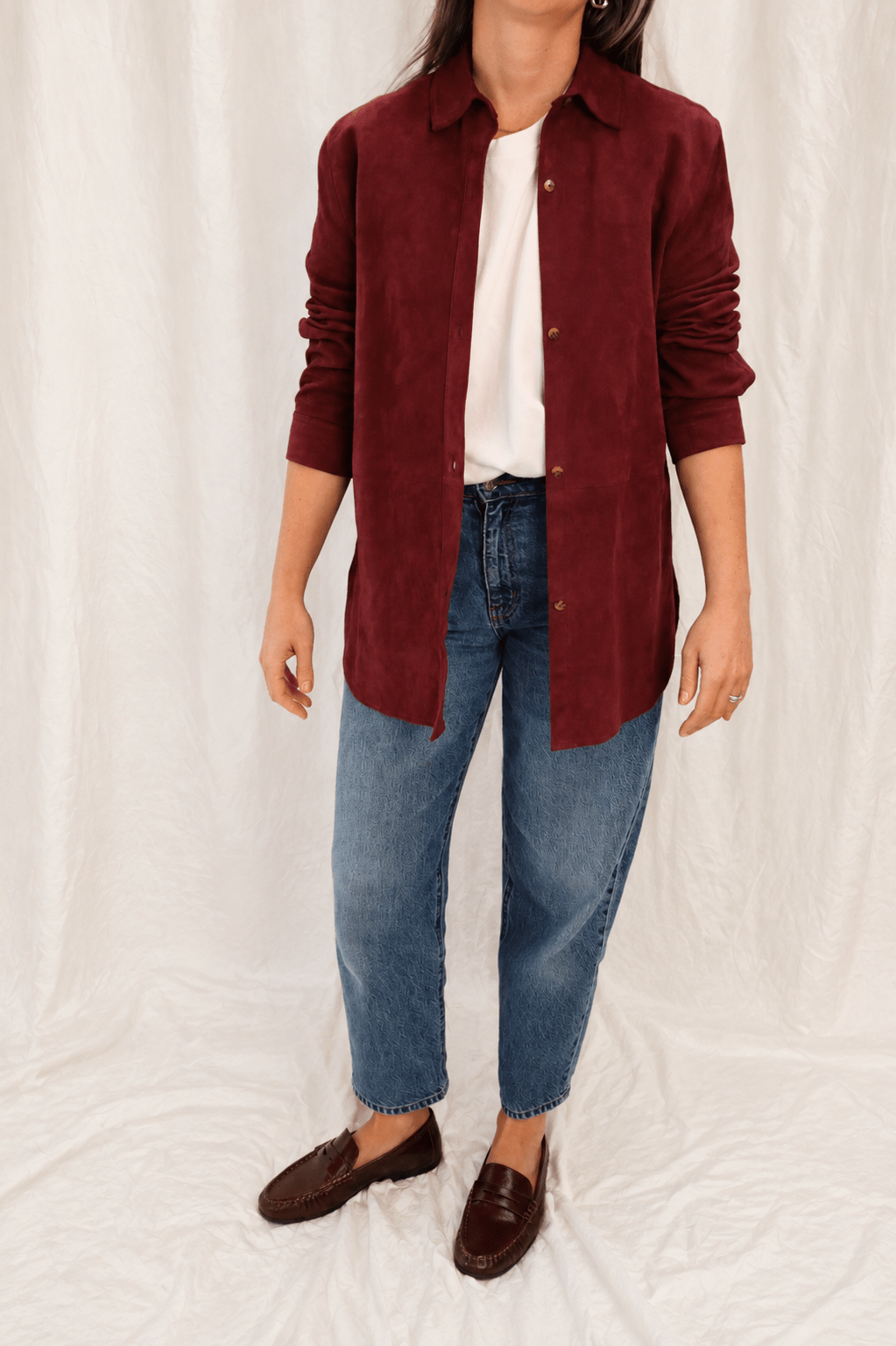 MULBERRY SUEDE SHIRT - OLIVIA SHEED