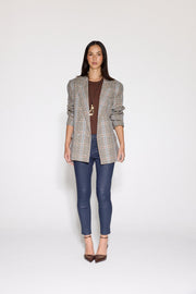 NAVY STRETCH LEATHER BOYFRIEND - OLIVIA SHEED