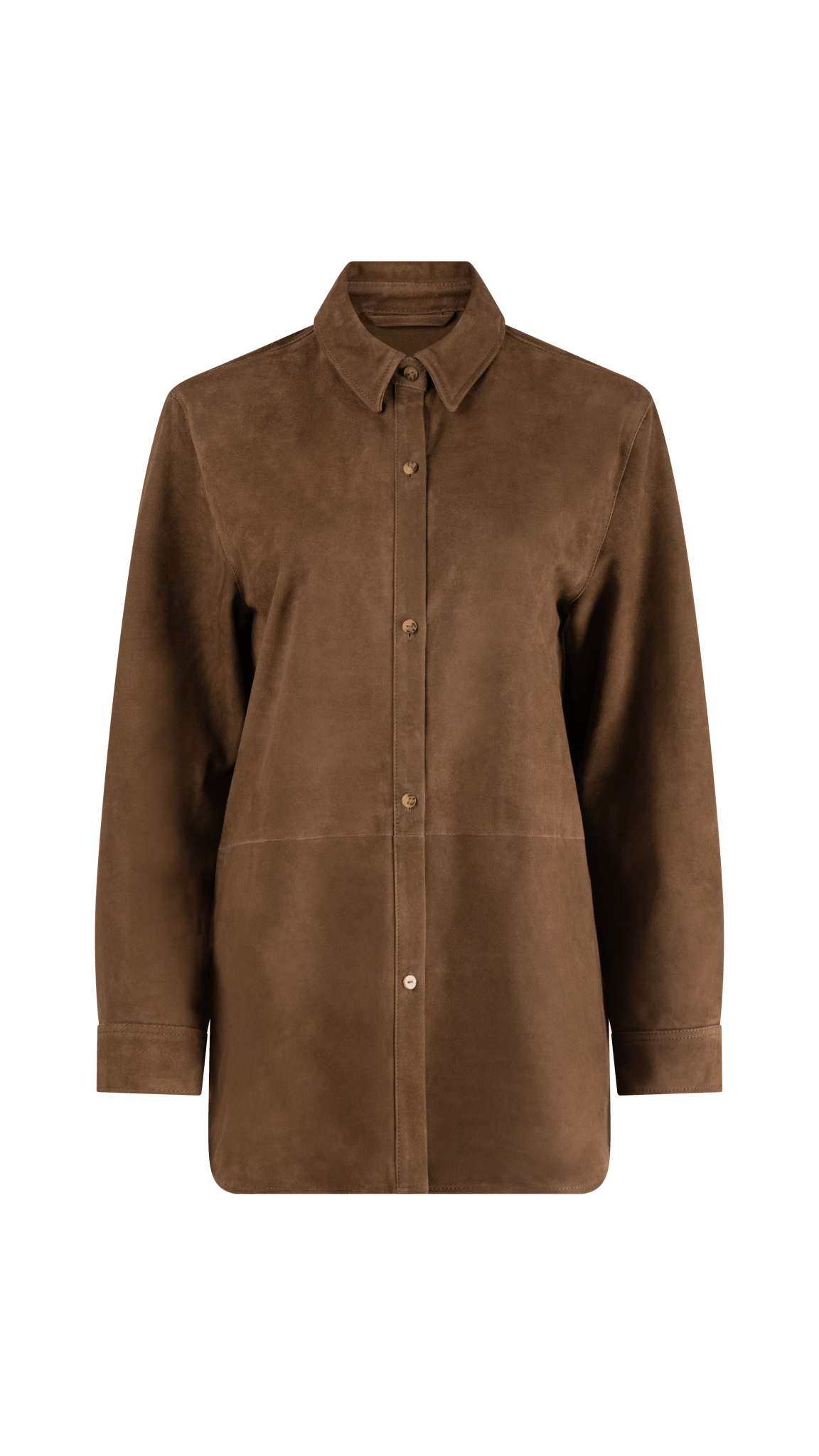 PECAN SUEDE SHIRT - OLIVIA SHEED