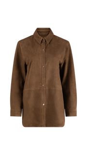 PECAN SUEDE SHIRT - OLIVIA SHEED