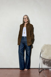 PECAN SUEDE SHIRT - OLIVIA SHEED