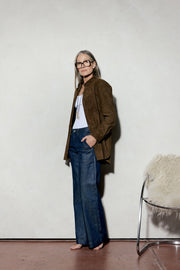 PECAN SUEDE SHIRT - OLIVIA SHEED