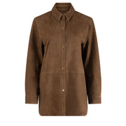 PECAN SUEDE SHIRT - OLIVIA SHEED
