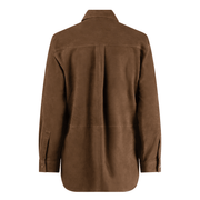 PECAN SUEDE SHIRT - OLIVIA SHEED