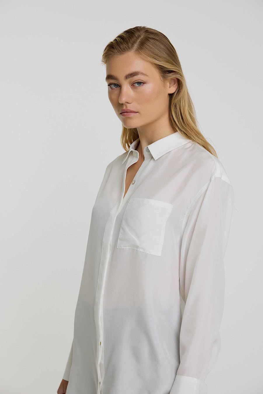 RUE SILK SHIRT WHITE - OLIVIA SHEED