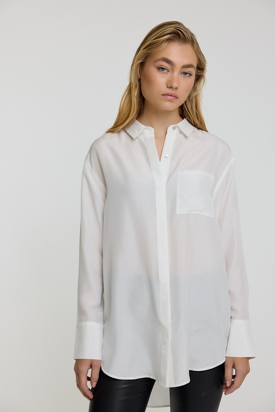 RUE SILK SHIRT WHITE - OLIVIA SHEED