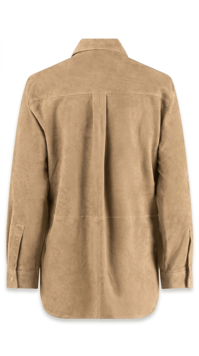 SAND SUEDE SHIRT - OLIVIA SHEED