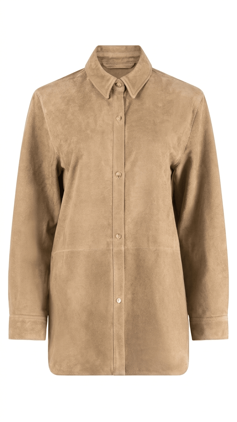 SAND SUEDE SHIRT - OLIVIA SHEED