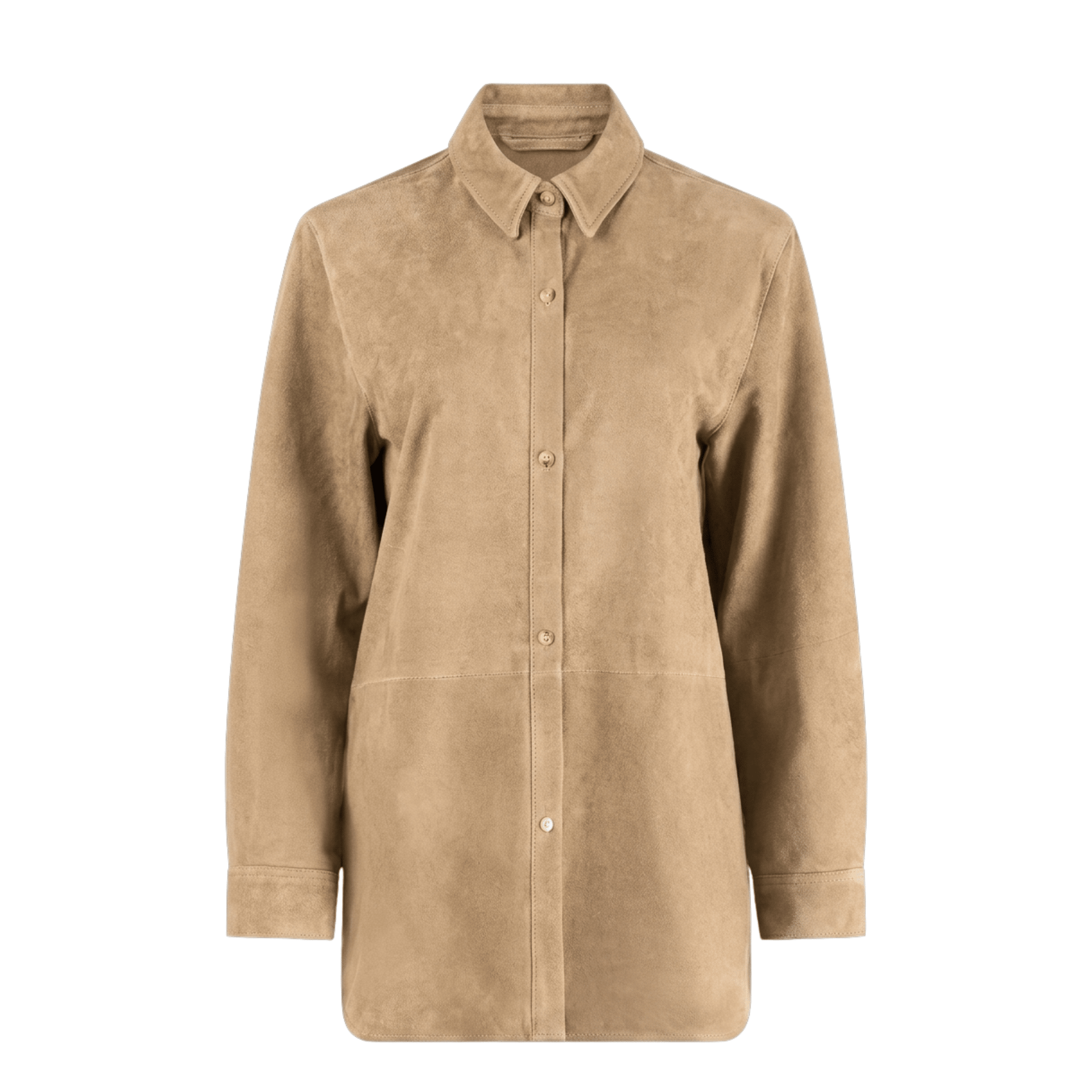 SAND SUEDE SHIRT - OLIVIA SHEED