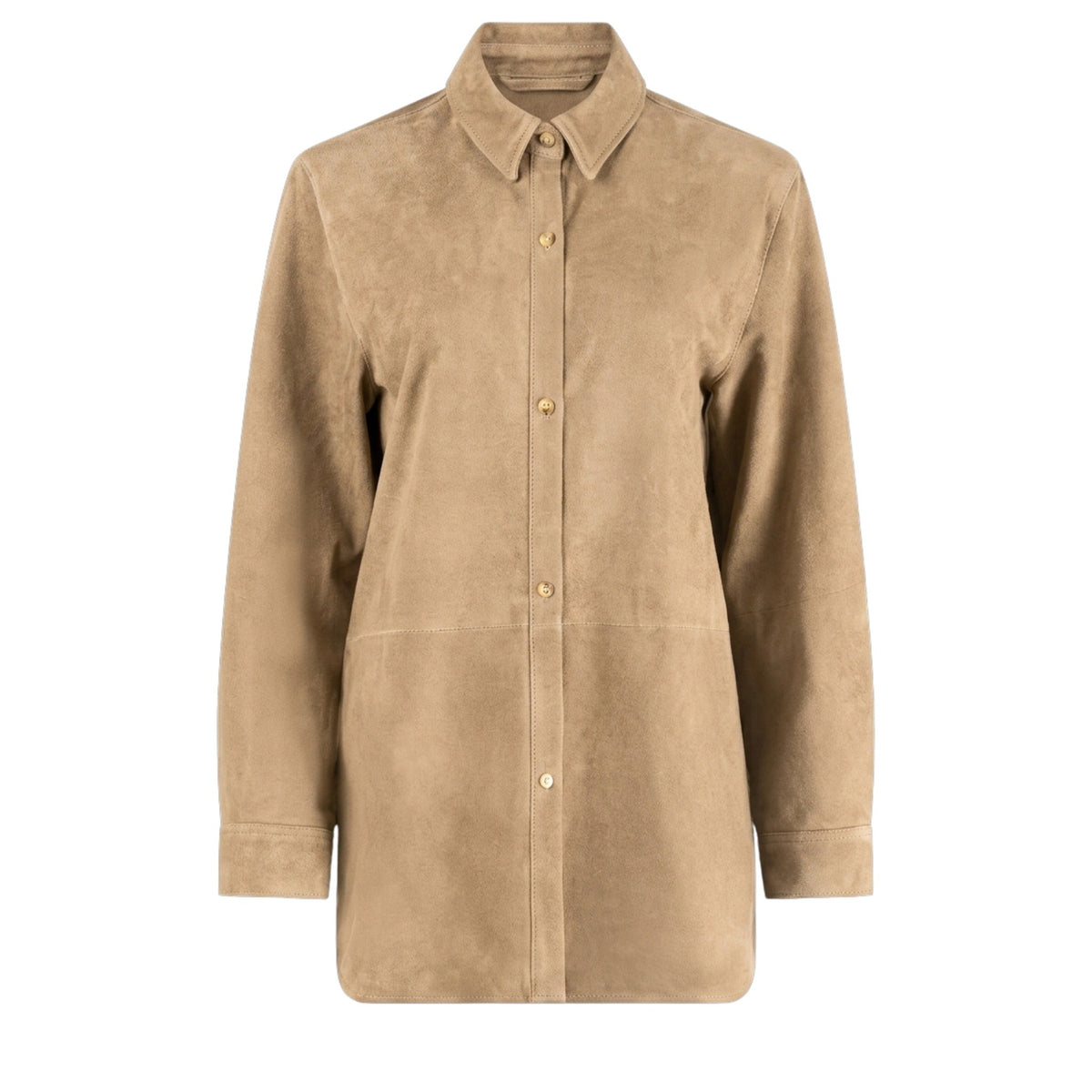 SAND SUEDE SHIRT - OLIVIA SHEED