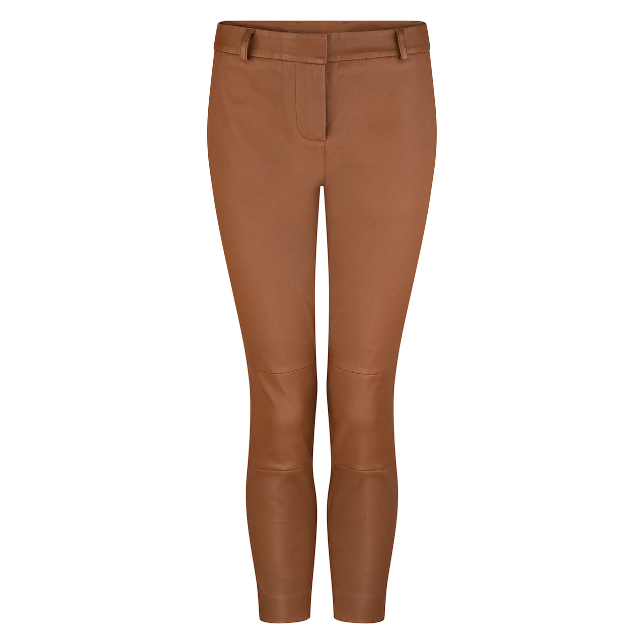 CAMEL STRETCH LEATHER BOYFRIEND