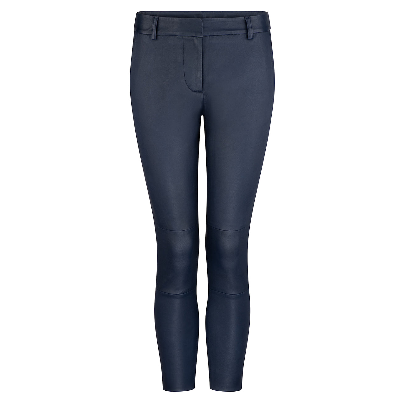 NAVY STRETCH LEATHER BOYFRIEND
