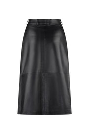 A LINE LEATHER SKIRT - OLIVIA SHEED