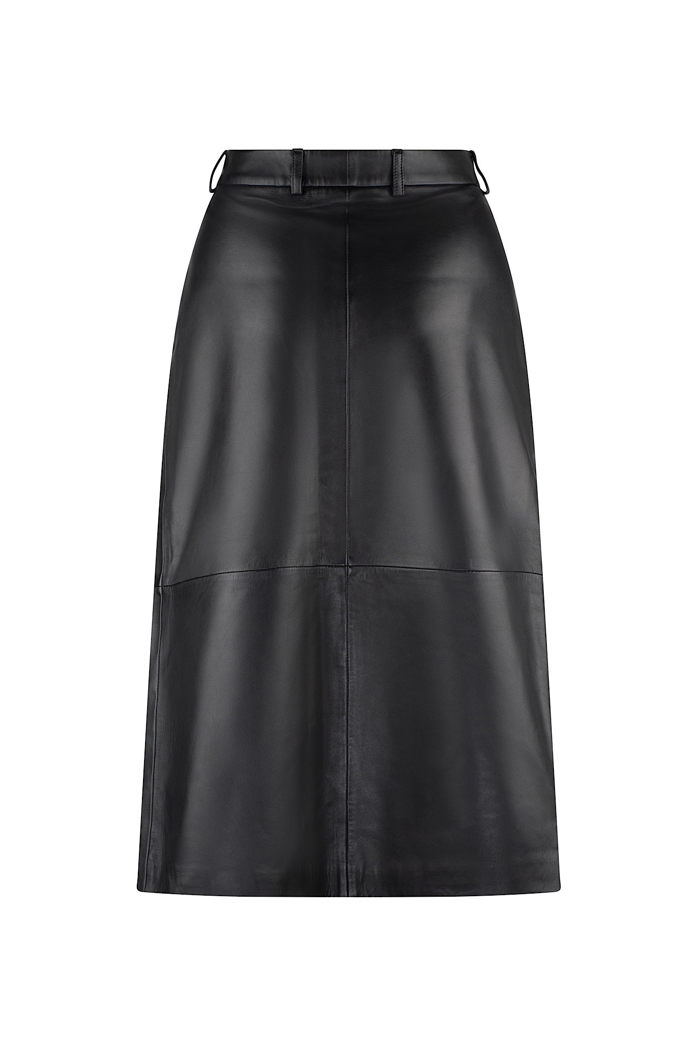 A LINE LEATHER SKIRT - OLIVIA SHEED