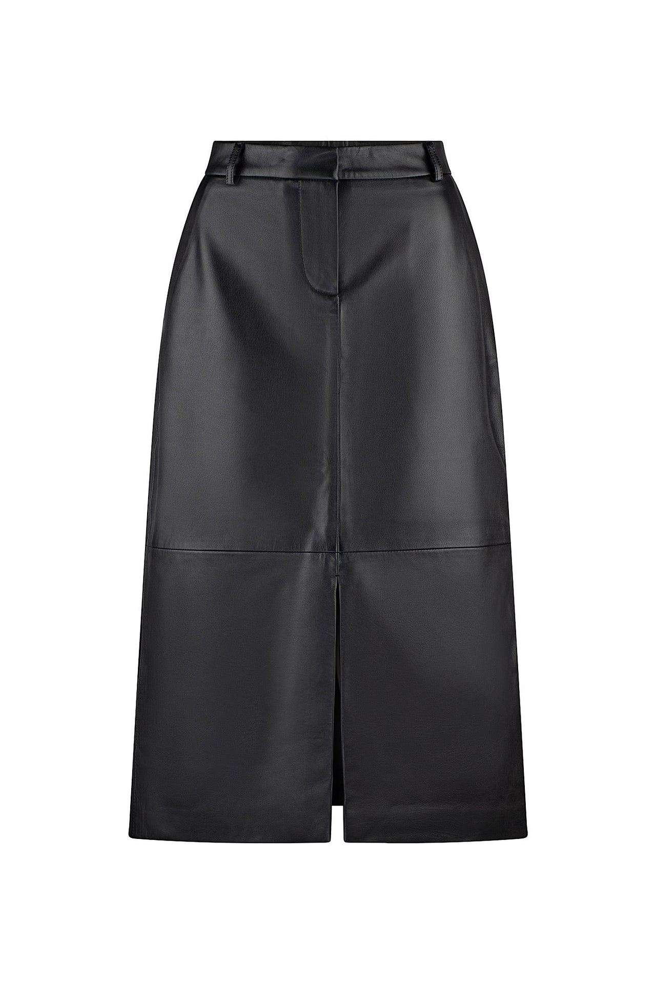 A LINE LEATHER SKIRT - OLIVIA SHEED