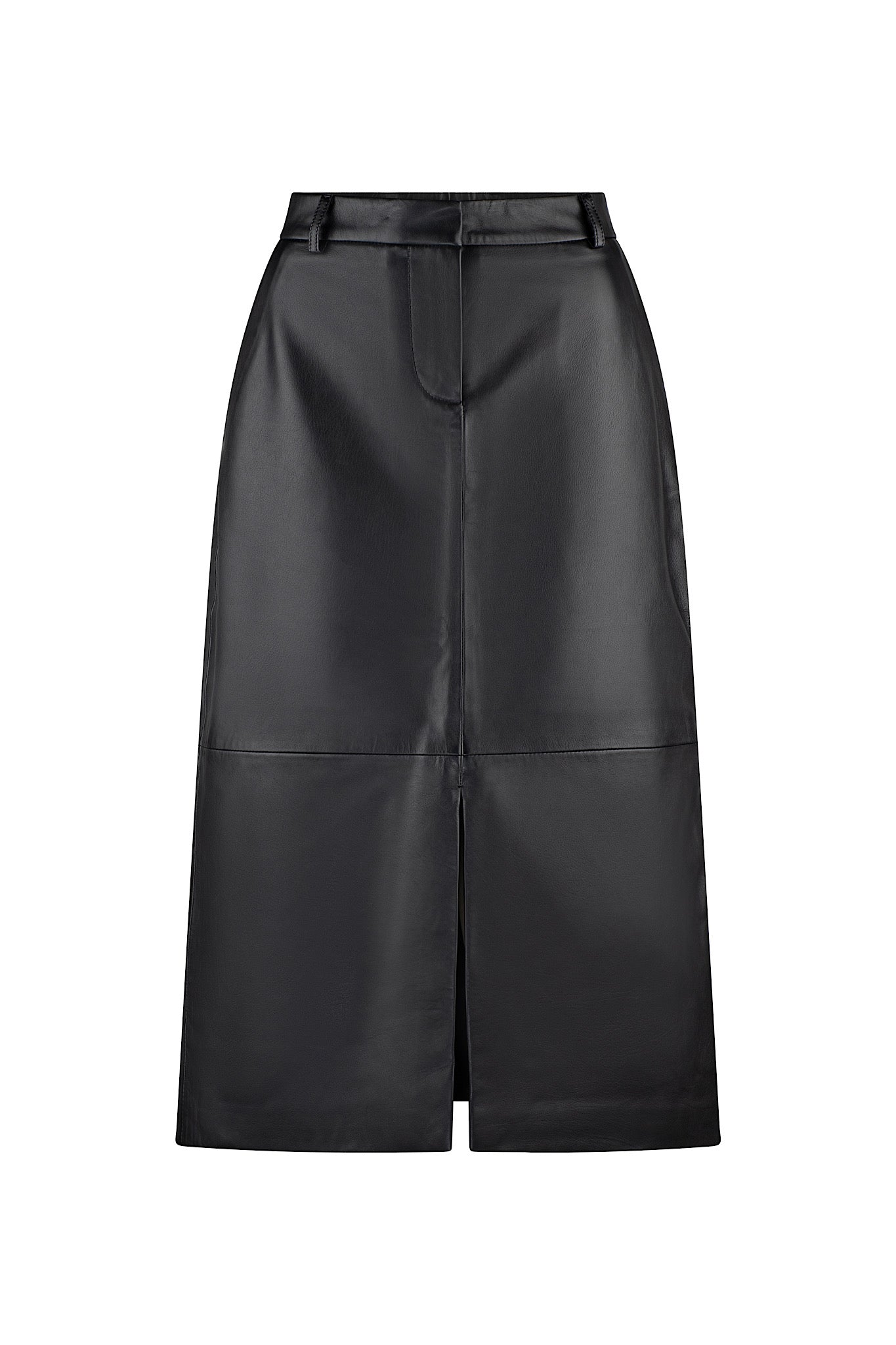 A LINE LEATHER SKIRT - OLIVIA SHEED