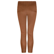 CAMEL STRETCH LEATHER JOGGER - OLIVIA SHEED
