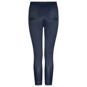 NAVY STRETCH LEATHER JOGGER - OLIVIA SHEED