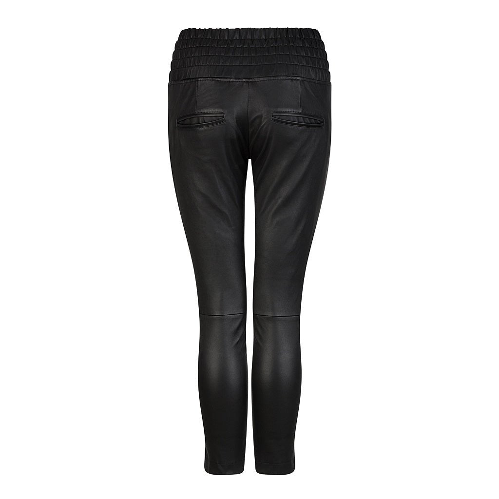 STRETCH LEATHER JOGGER - OLIVIA SHEED